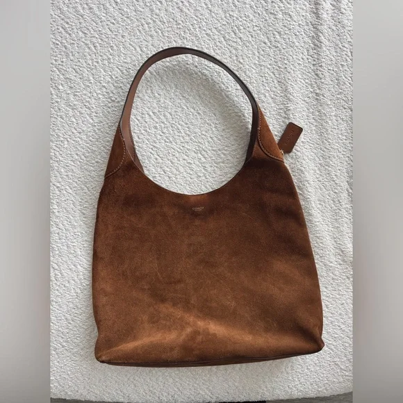 COACH Suede Brooklyn Shoulder Bag 39 in Warm Brown - Picture 9 of 13
